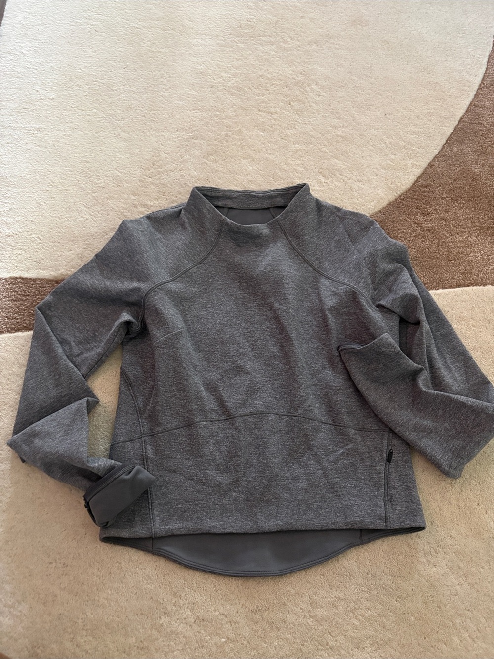 lululemon athletica Hill and Valley Heather Gray Pullover Sweatshirt